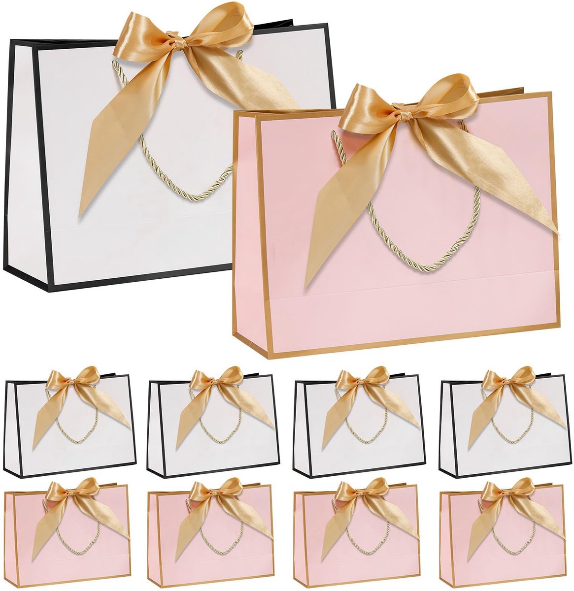 Dailygoods - Dailygoody - Grote cadeauzakjes - Geschenkverpakking - Luxe uitstraling - 10 stuks - Verjaardagscadeauzakjes - Perfect voor elke gelegenheid