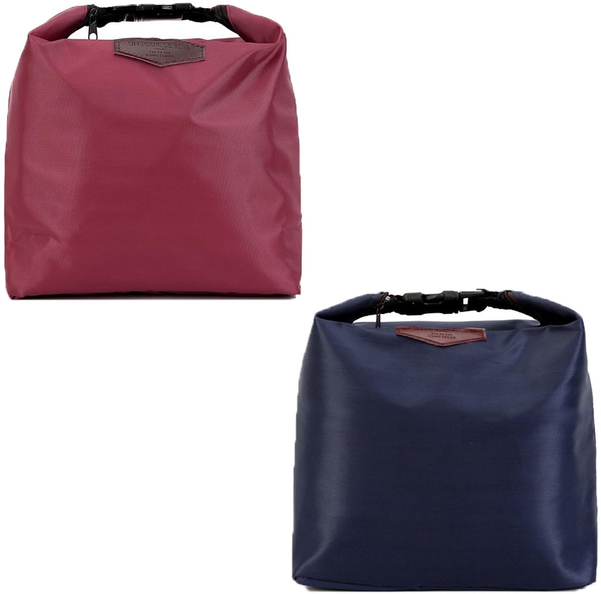Dailygoods - Dailygoody - Mini-Koeltas - Koelbox voor Boodschappen - Licht en Draagbaar - Rood Blauw - Lunchbox voor School en Kantoor - Geschikt voor Picknicks
