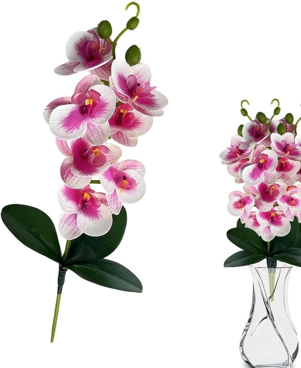 Kunstbloemen Orchidee - Decoratieve plant - Binnenhuis decoratie - Stofdichte afwerking - 