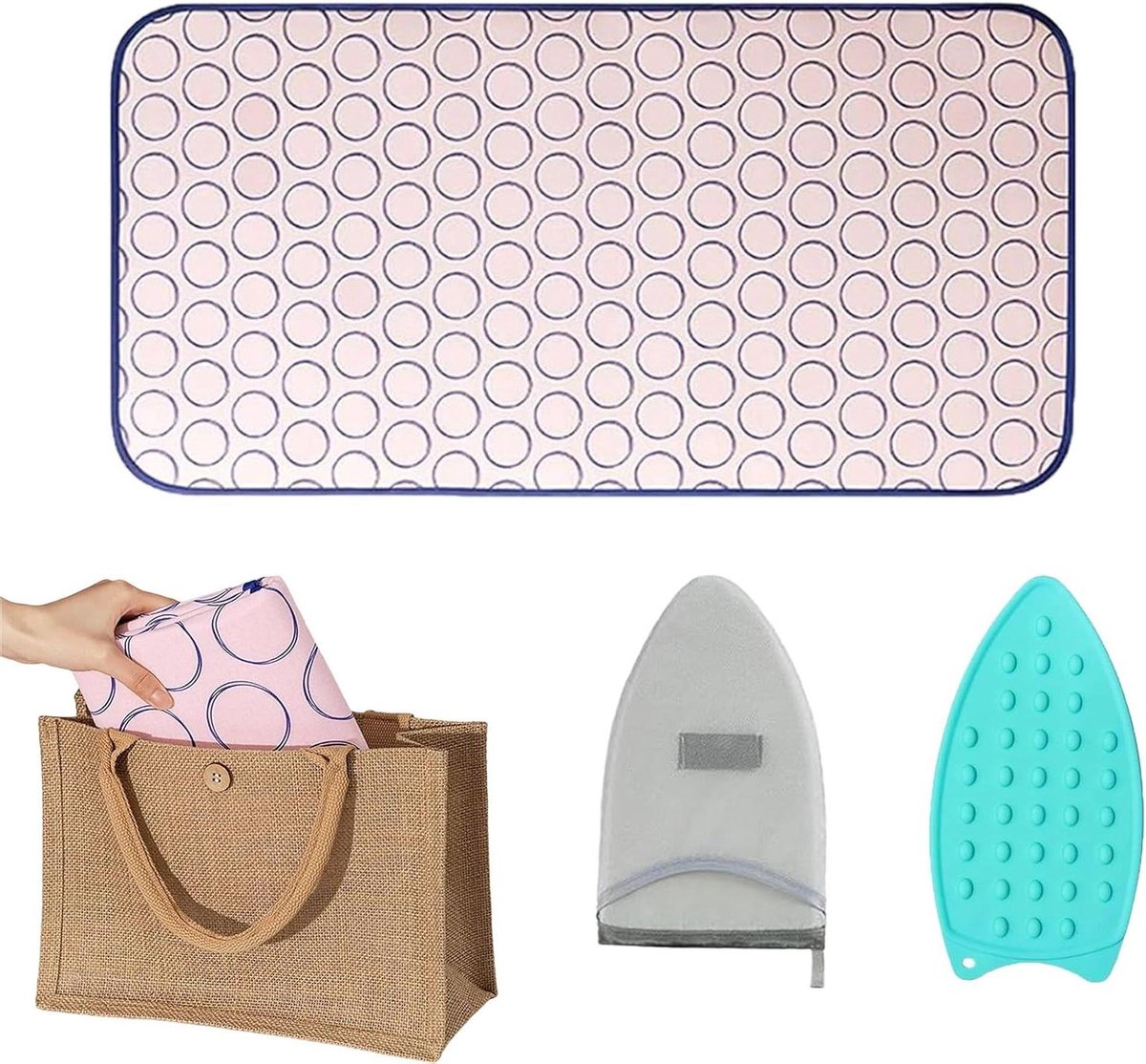 Strijkmat Bureau - Isolatiemat - Kleding Verzorgen - Hittebestendig - 60 x 80 cm - Grijs