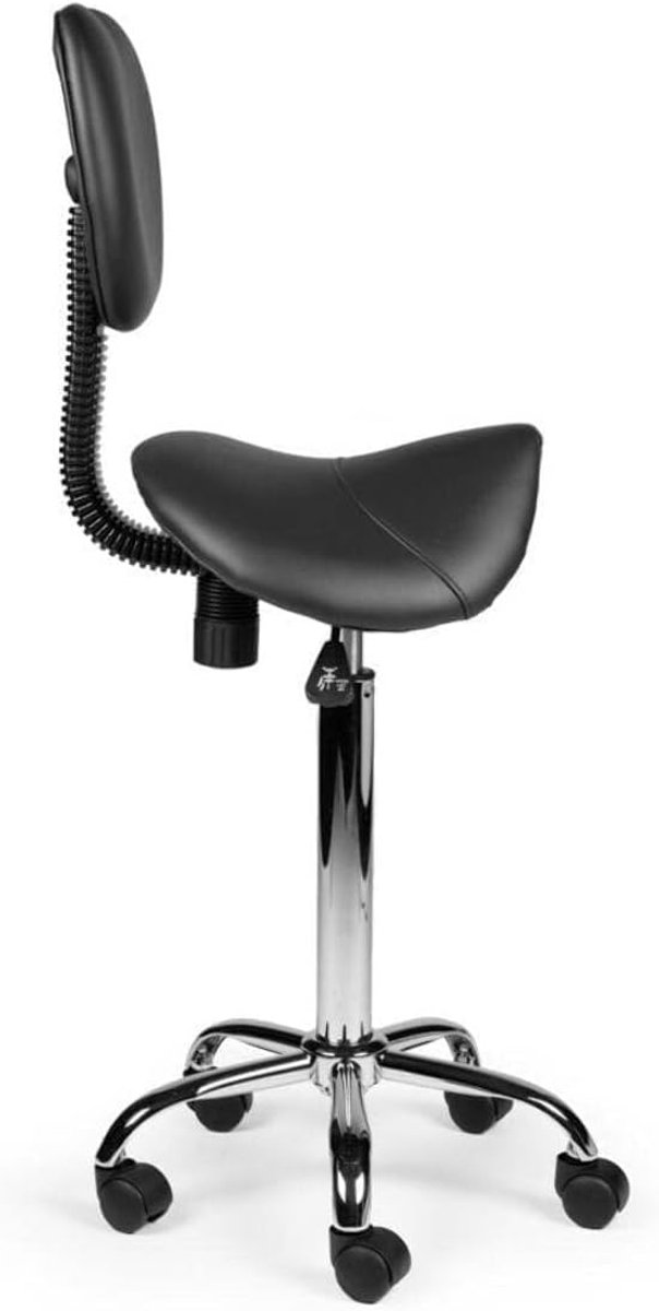 Zadelkruk op Wielen - Kapperskruk Ergonomisch - Tabouret - bureaustoel