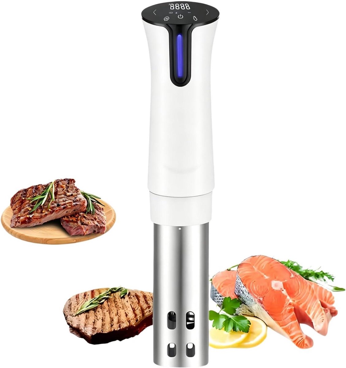 Precisie Koker - Circulator Waterbad - Perfect Koken - WiFi App Bediening - 4-15 Liter - Wit