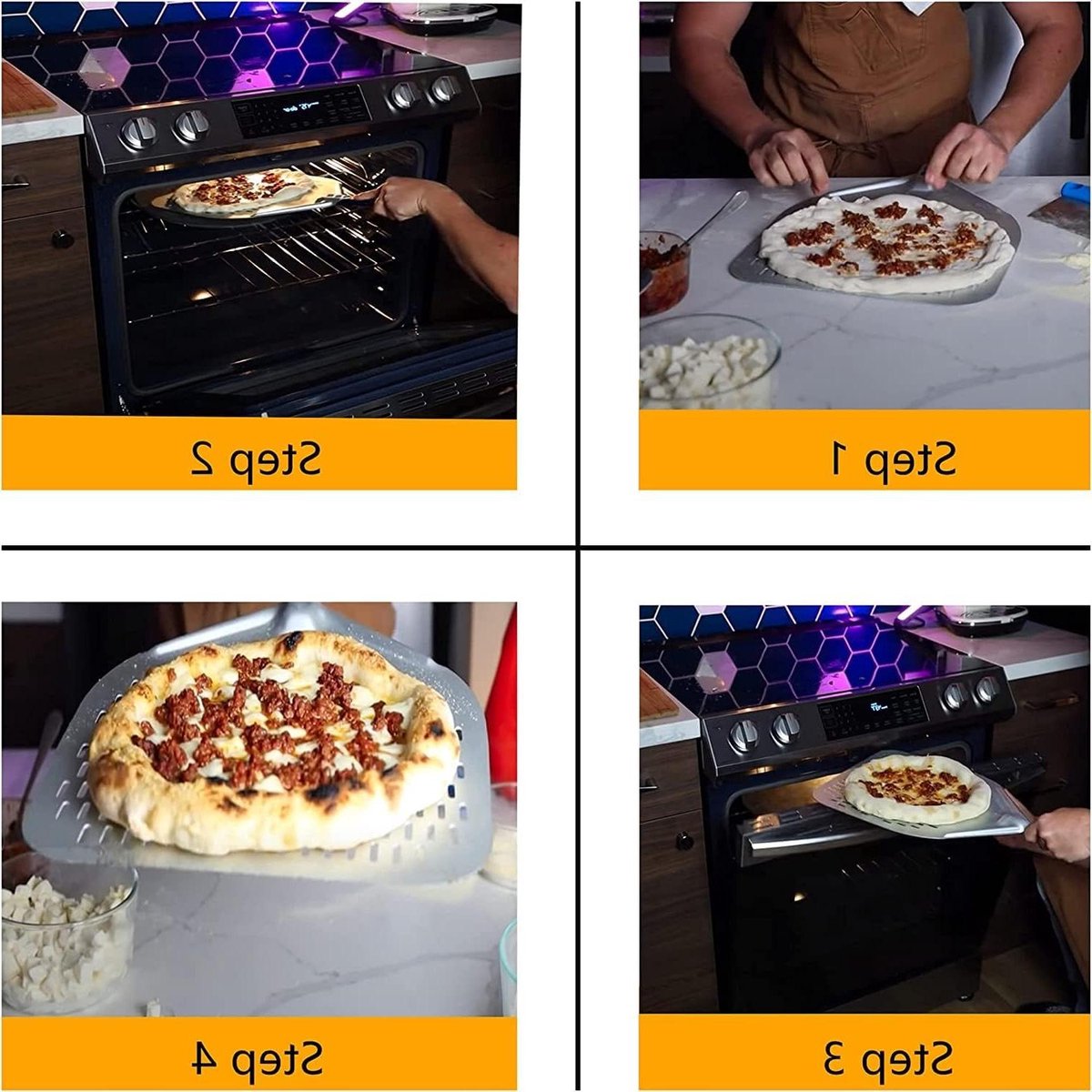 Pizzaschep - Pizza schep - Pizza bakken - Geperforeerd oppervlak - 14 inch - Metaal
