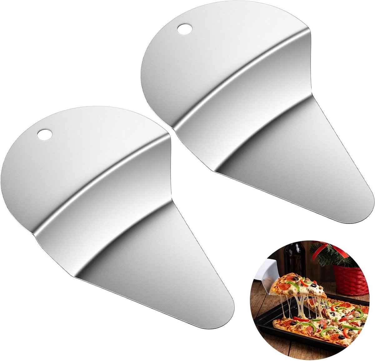 Taartschep Set - Taartmes Spatel - Desserts Serveren - Roestvrij Staal - 15 cm - Zilver