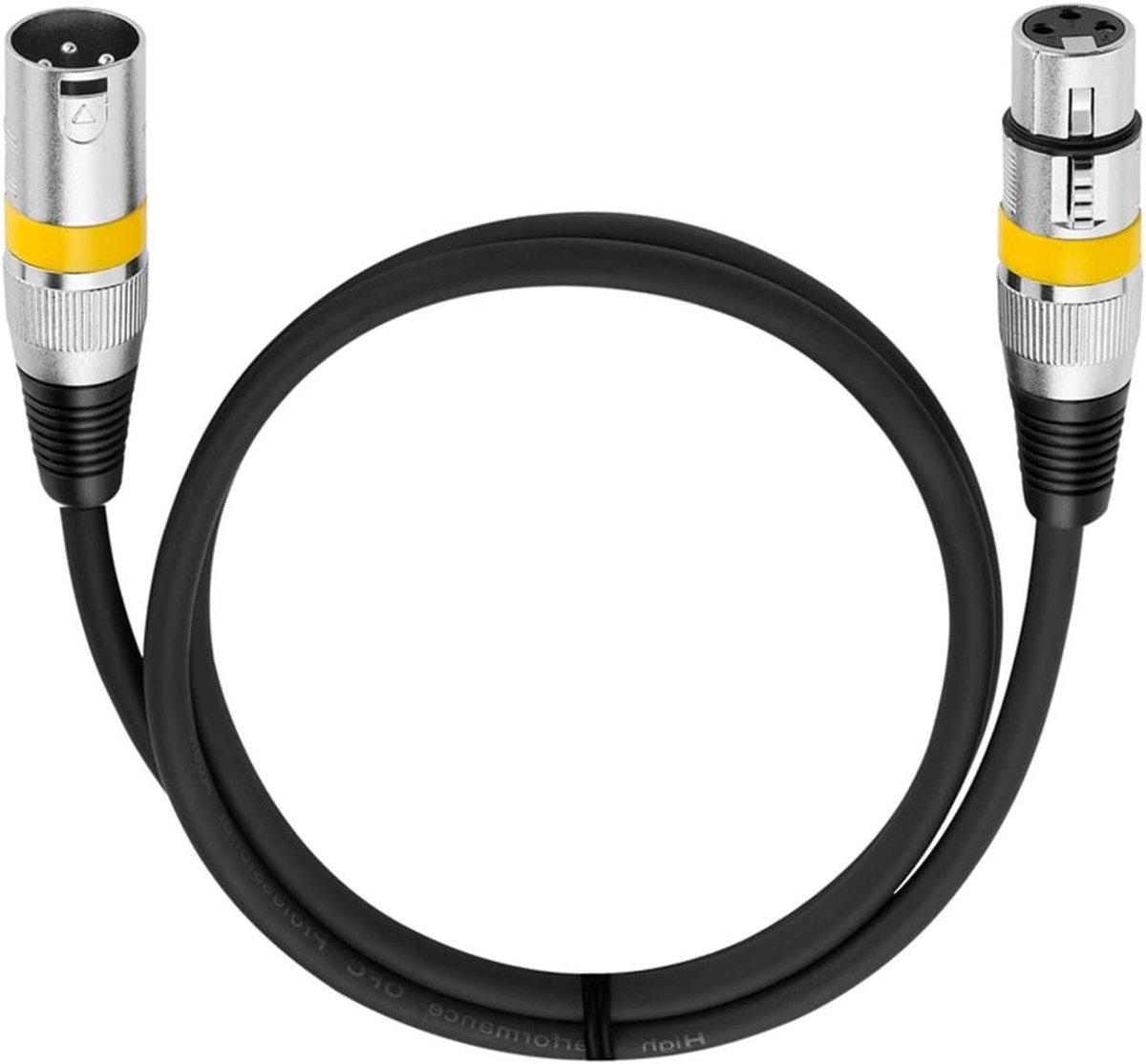 XLR Kabel - Microfoon SNOER - Audio Verbinding - OFC Koper Afscherming - 10 meter - Geel