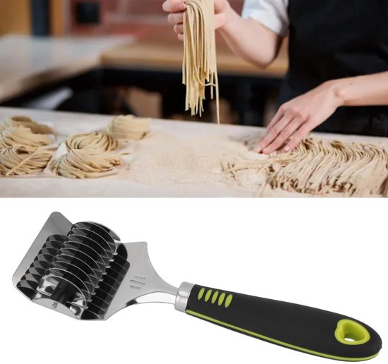 Dailygoods - Dailygoody - Roestvrijstalen Noedelsnijder - Pasta Snijder - Ergonomisch Ontwerp - Roestvrij staal - Keukengereedschap - Handmatig Gebruik - DIY Deegs van Dailygoods — afbeelding 2