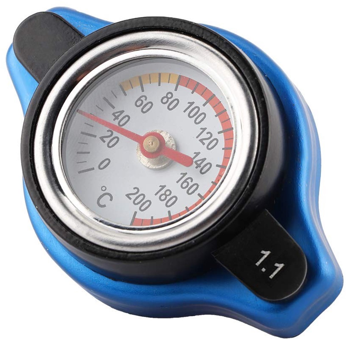 Dailygoods - Radiator Cap - Radiator Motor - 1.1 Bar - Kleine Kop Watertemperatuurmeter - Auto Thermische Deksel - Geschikt voor Diverse Voertuigen -...
