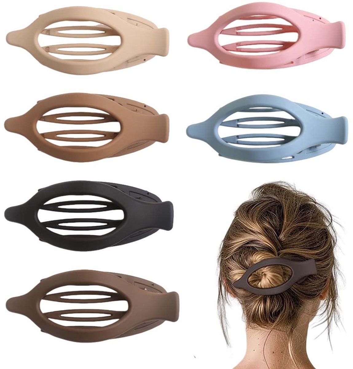 Dailygoods - 6 Platte Antislip Haarspelden voor Dames
