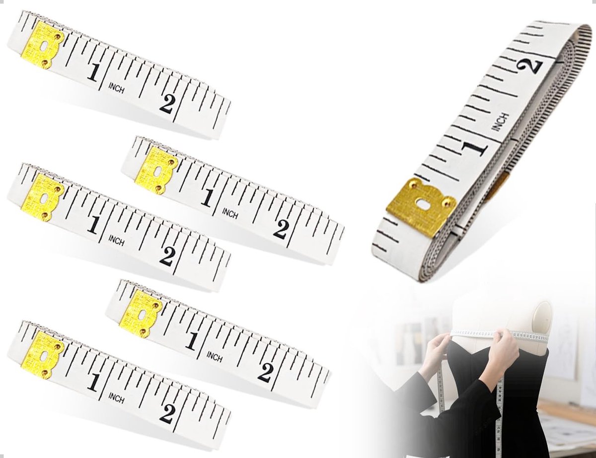 Dailygoods - 5 Meter Dubbelzijdig Meetlint voor Naaien en DIY Projecten