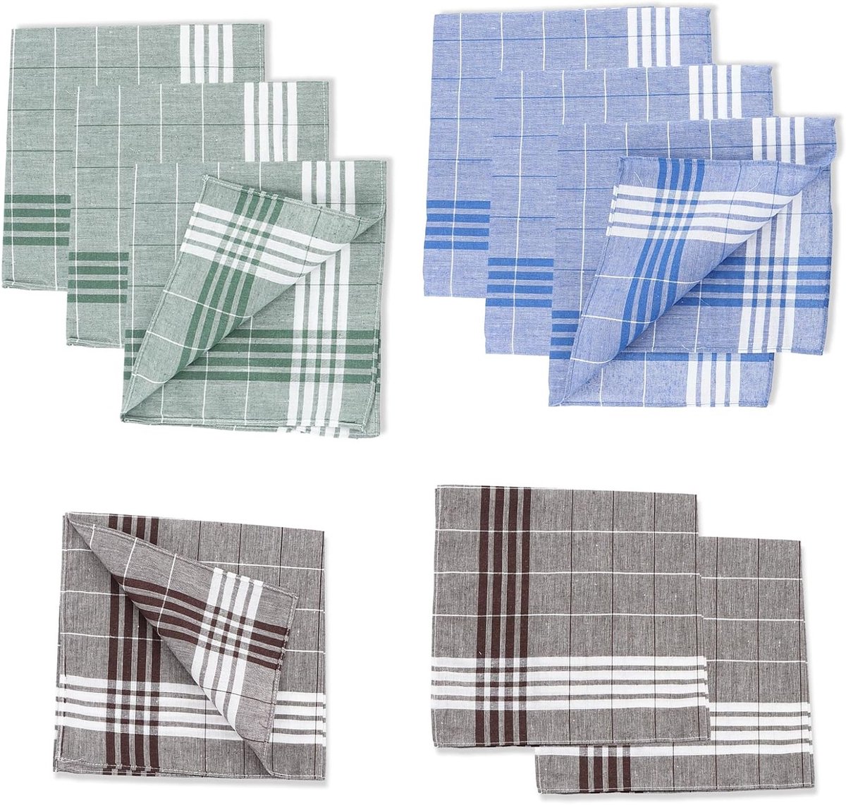 Herbruikbare 100% Katoenen Zakdoeken voor Mannen - Zacht en Klassiek, Traditionele Wasbare Zakdoek Set, Perfect voor Dagelijks Gebruik en Speciale Gelegenheden