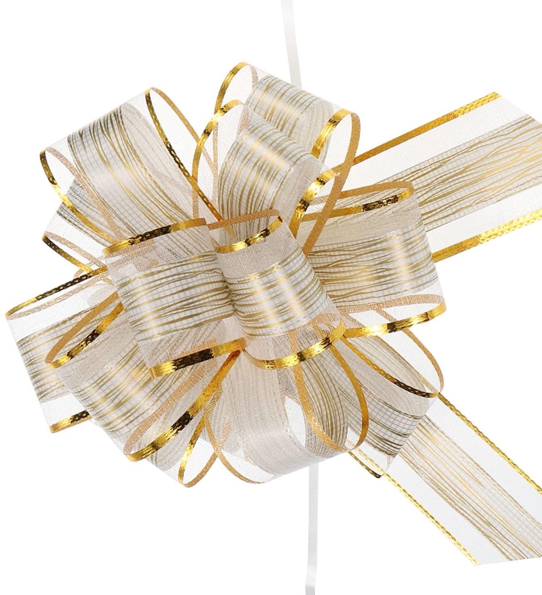 Dailygoods - 10 Stuks Extra Grote Trekstrikken 17,5 cm Crèmewit voor Geschenken en Decoraties