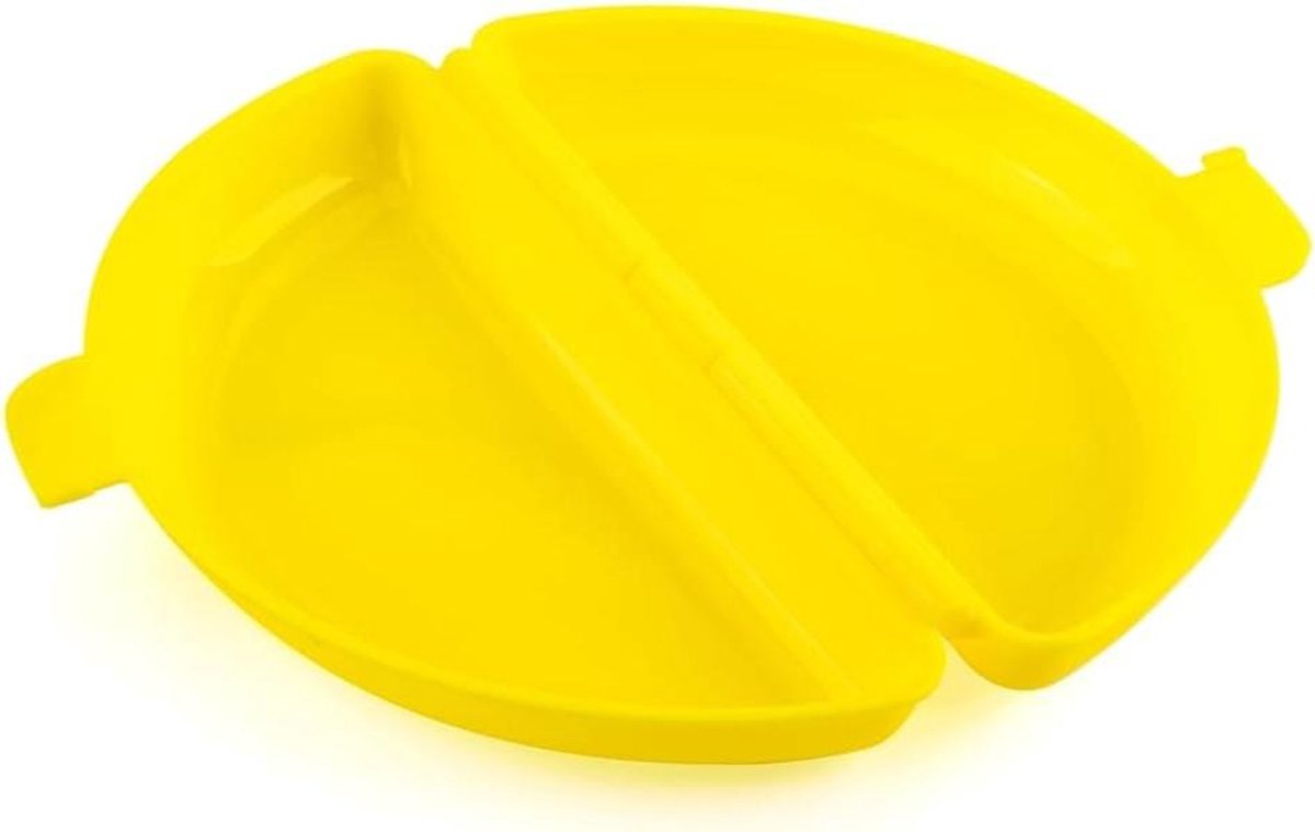 Magnetron Eierkoker - Omelet Pan - Ontbijt Maken - Veelzijdig Gebruik - 21 cm Lengte - Wit