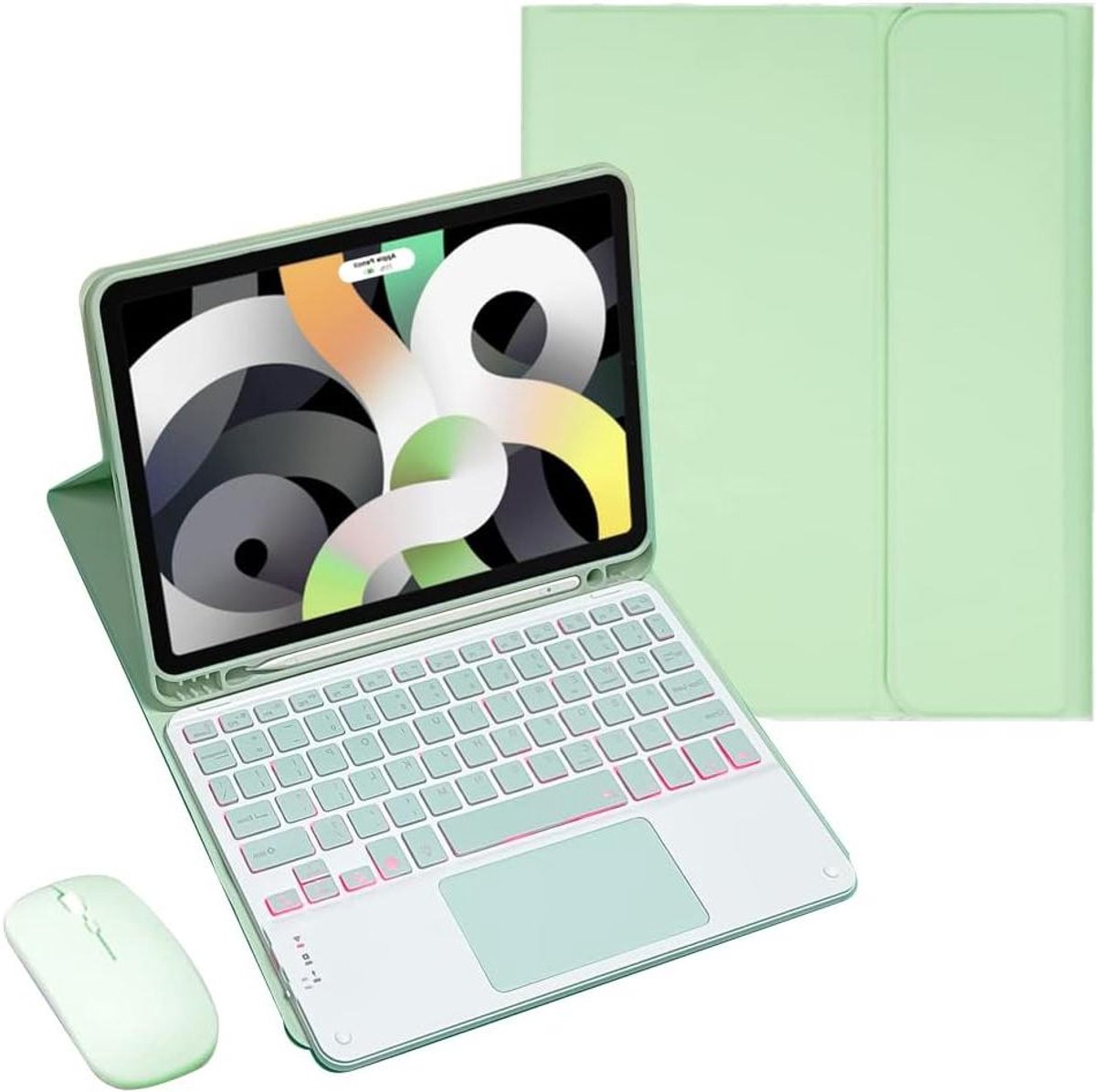Toetsenbord Hoes - Tablet Cover - Productief Werken - Met Touchpad - 10.2 Inch - Groen