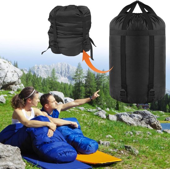 Opbergtas - Compressiezak - Kamperen en reizen - Verstelbare lengte - 43x23cm - Zwart — afbeelding 4
