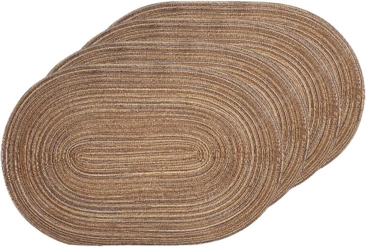 Tafel placemats - Onderzetters - Eettafel decoratie - Antislip ontwerp - 45x30cm - Bruin