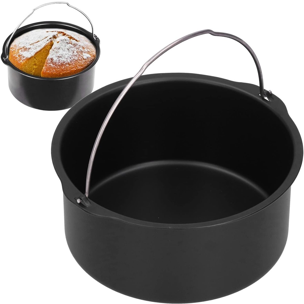 Cosensi - Dailygoods - Dailygoody - Bakvorm - Airfryer - Universele Non-Stick Bakvorm - 8 Inch - Cake - Ideaal voor Taarten en Gebak - Geschikt voor Airfryer - 8 Inch