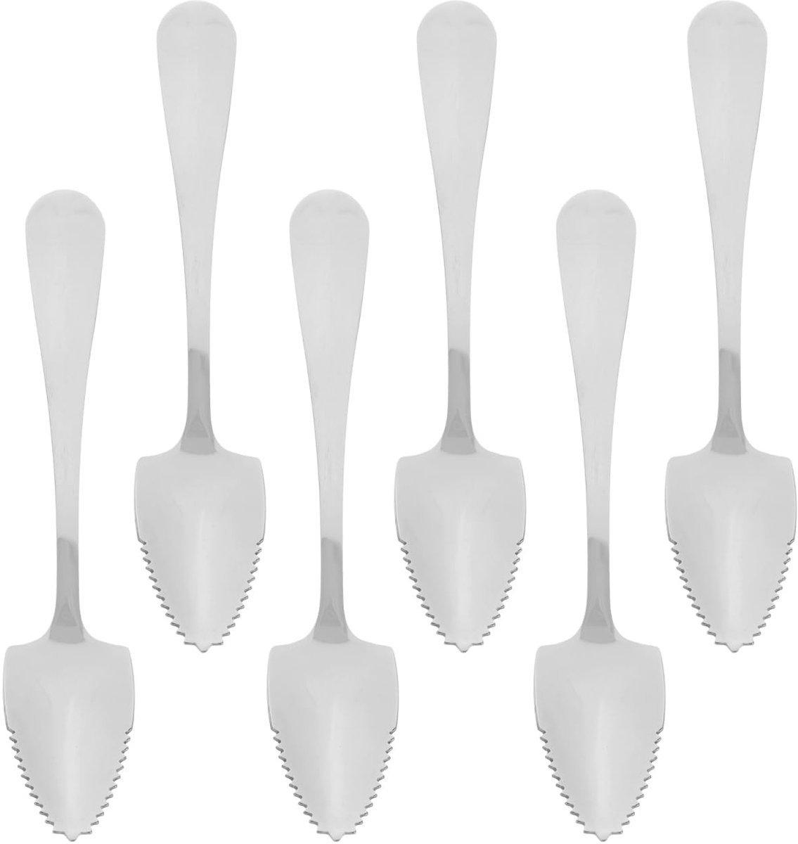 Cosensi - Dailygoody - Grapefruitlepels - Roestvrij staal - Vaatwasserbestendig - Keukenaccessoires - 6 stuks - Keukengerei - Zilver