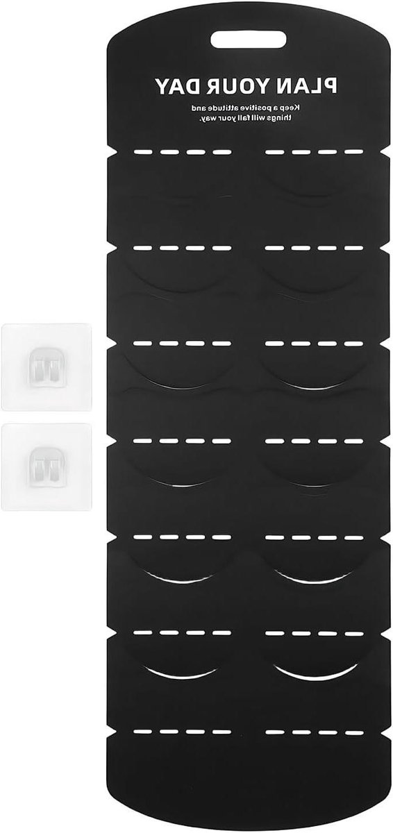 Hoedenrek Deur - Opberger Organizer - Ruimte Besparen - 12 Vakken - 3x25x3 cm - Grijs