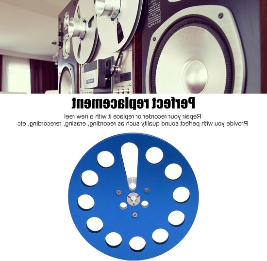 Lege 1/4 7 Inch Tape Reel voor Open Reel Audio-opnames, Universele Geluidsband met 11 Gaten voor Tape Recorders, Ideaal voor Geluidsregistratie en Archivering van Merkloos — afbeelding 2