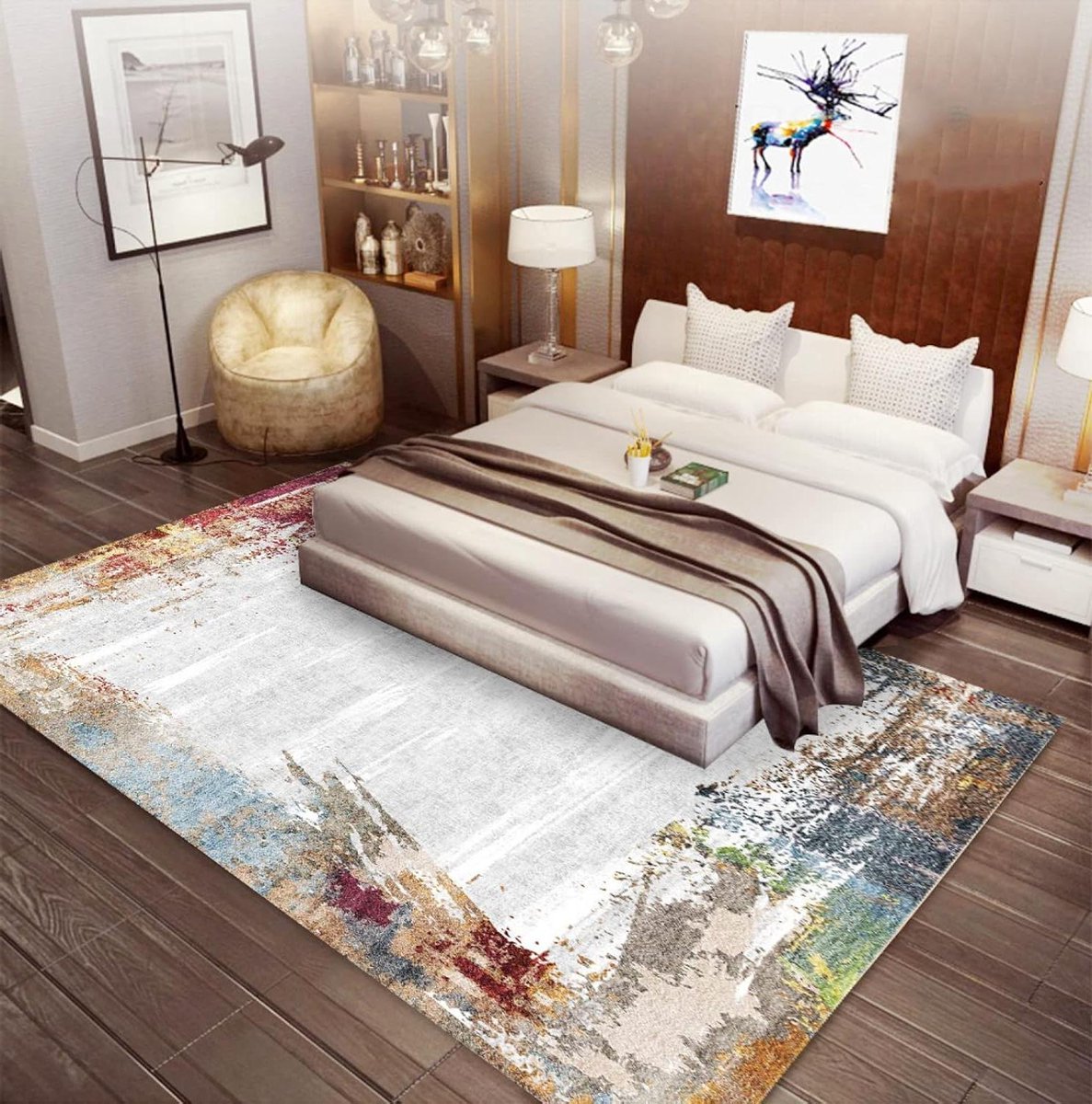 Abstract Woon Tapijt - Moderne Vloerbedekking - Woonkamer Decoratie - Zachte Korte Pool -
