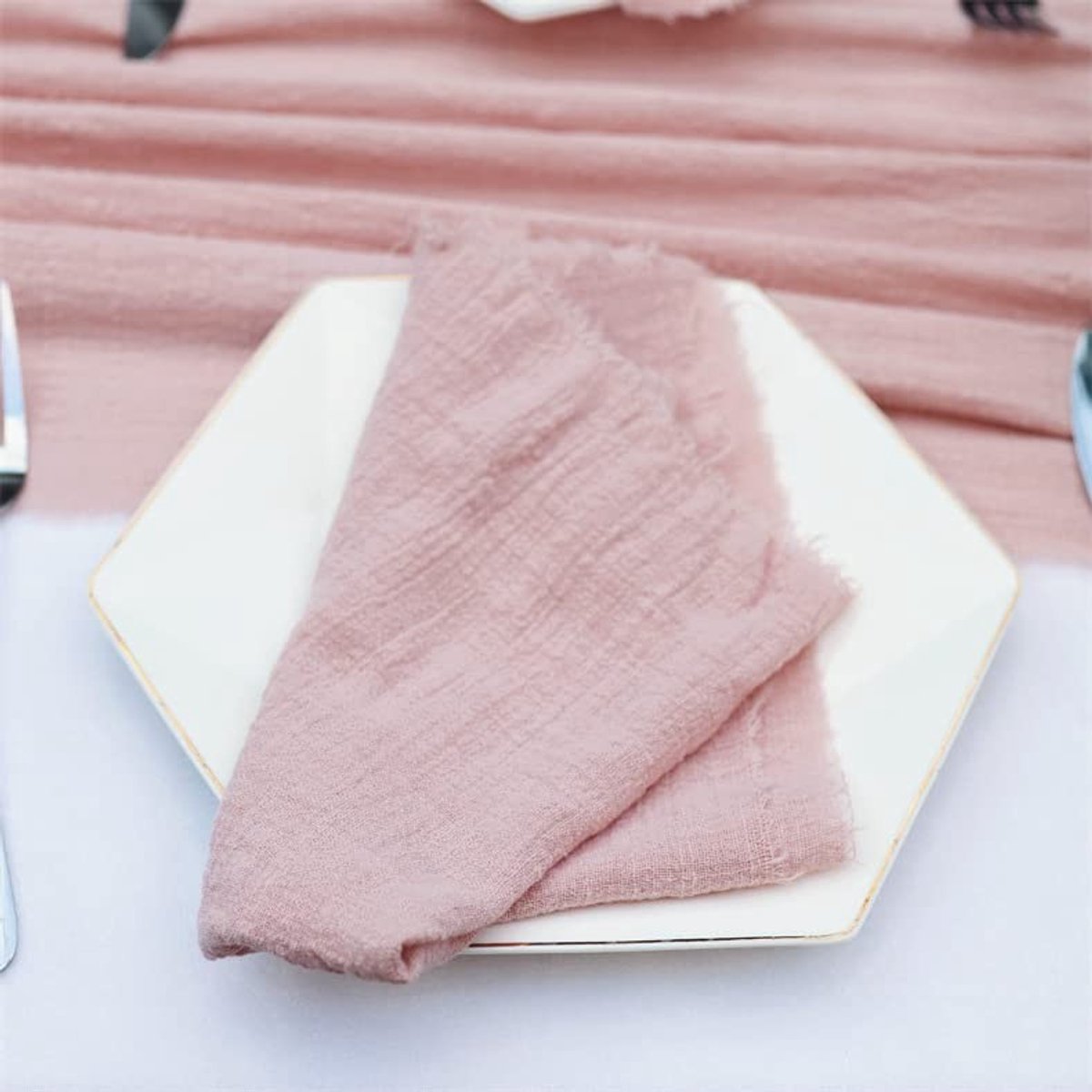 Dailygoods - Set van 6 Luxe Linnen Servetten voor Feestjes en Decoratie