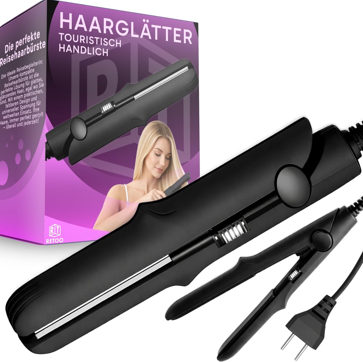 Dailygoods - Professionele Mini-Stijltang voor Kort Haar en Baard