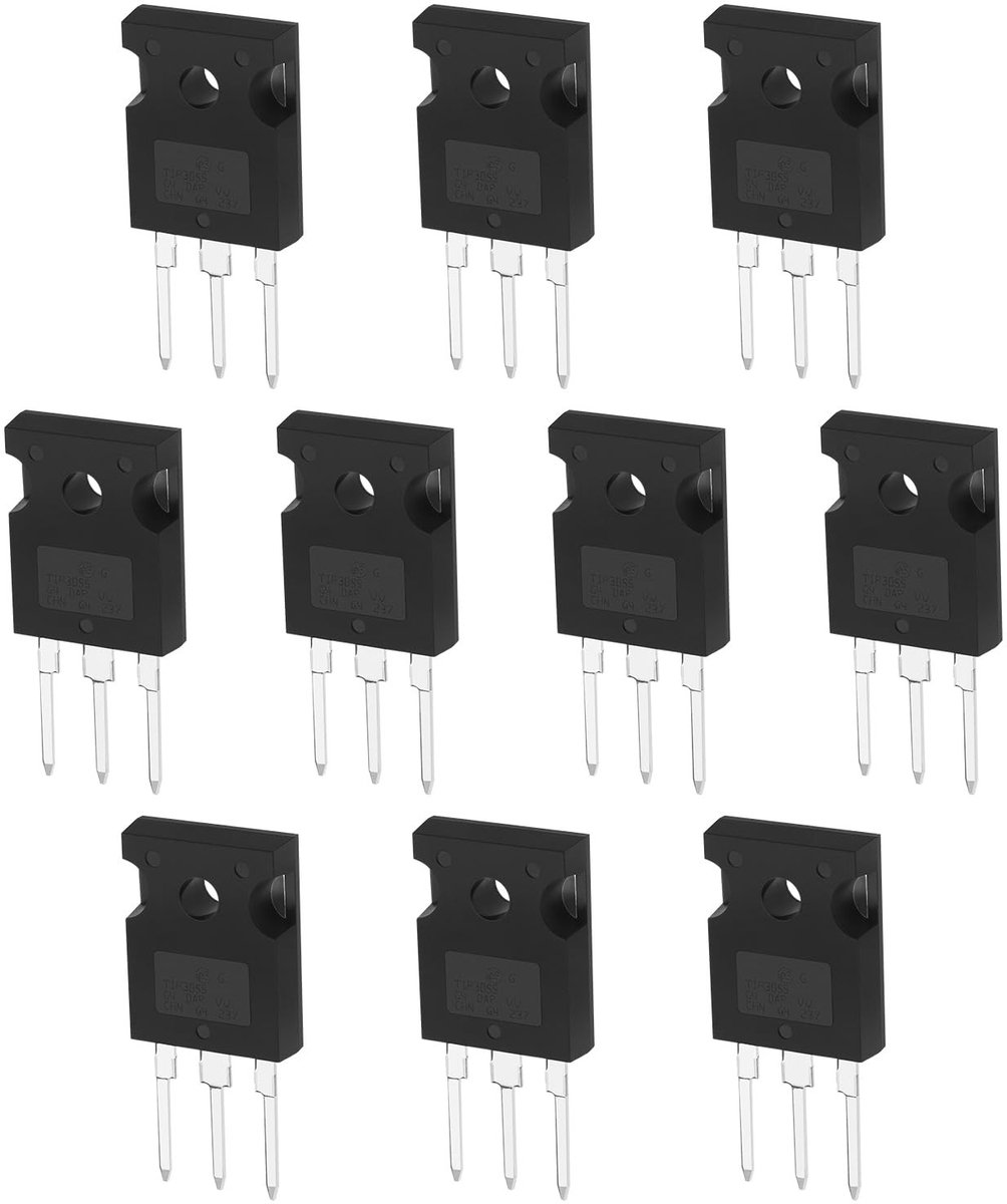 Dailygoods - 10 Stuks TIP3055 NPN Transistors voor Elektronica