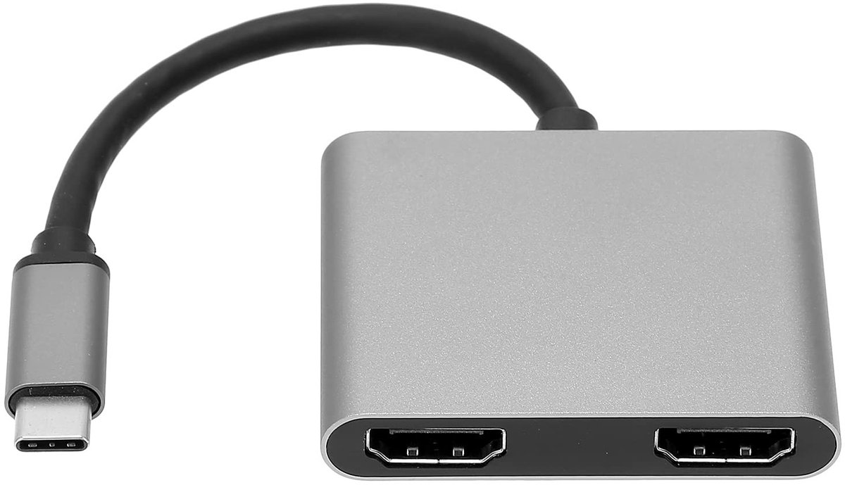 Dailygoods - 4K 4-in-1 USB C Dockingstation met Dubbele HDMI en Voedingsadapter