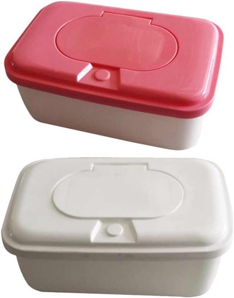 Babydoekjes Dispenser - Vochtige Doekjeshouder - Baby Verzorging - Draagbaar en Navulbaar - 2 stuks - Willekeurige Kleur