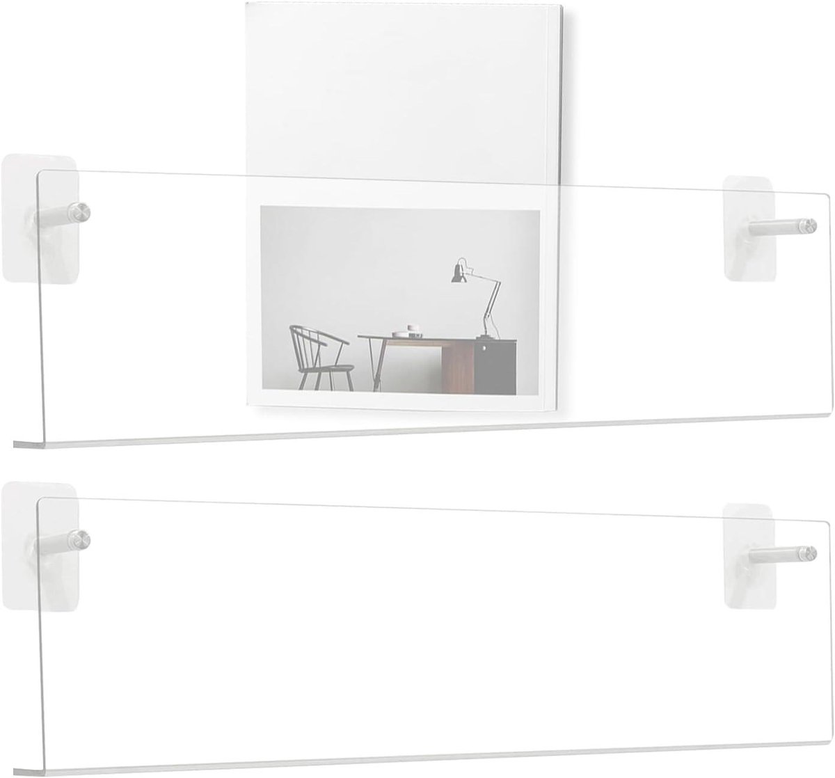 Vinyl Platenhouder - Album Display - Muur Decoratie - Boorvrije Montage - 7 x 16 x 7 cm - Transparant