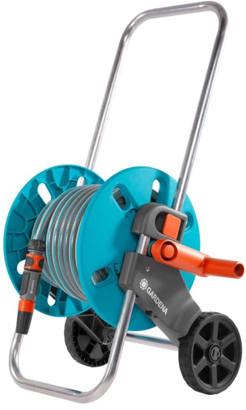 Gardena CleverRoll S Slangenwagen Set 20m slang, compacte tuinslangwagen met NoDrip, aluminium frame, 40m capaciteit