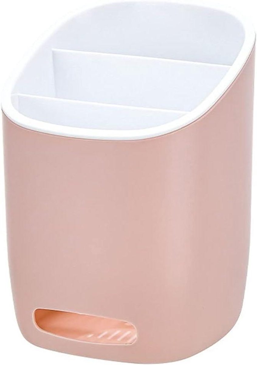 Eetstokjeshouder - Servies Plank - Keuken Organisatie - Dubbellaags Ontwerp - 17 cm Hoog - Roze