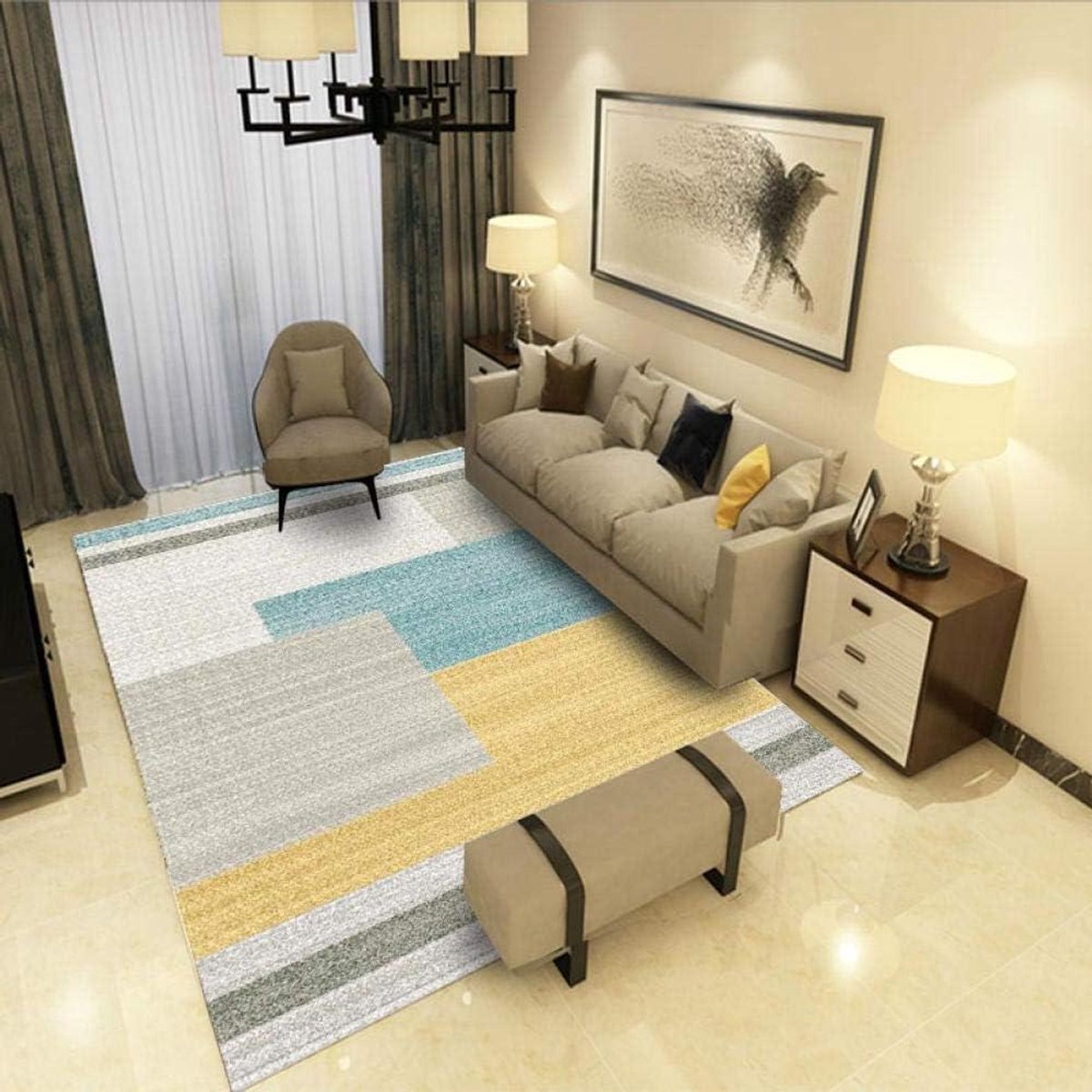 Decoratief Vloerkleed - Zachte Vloerbedekking - Woonruimte Aankleden - Gemakkelijk Schoon