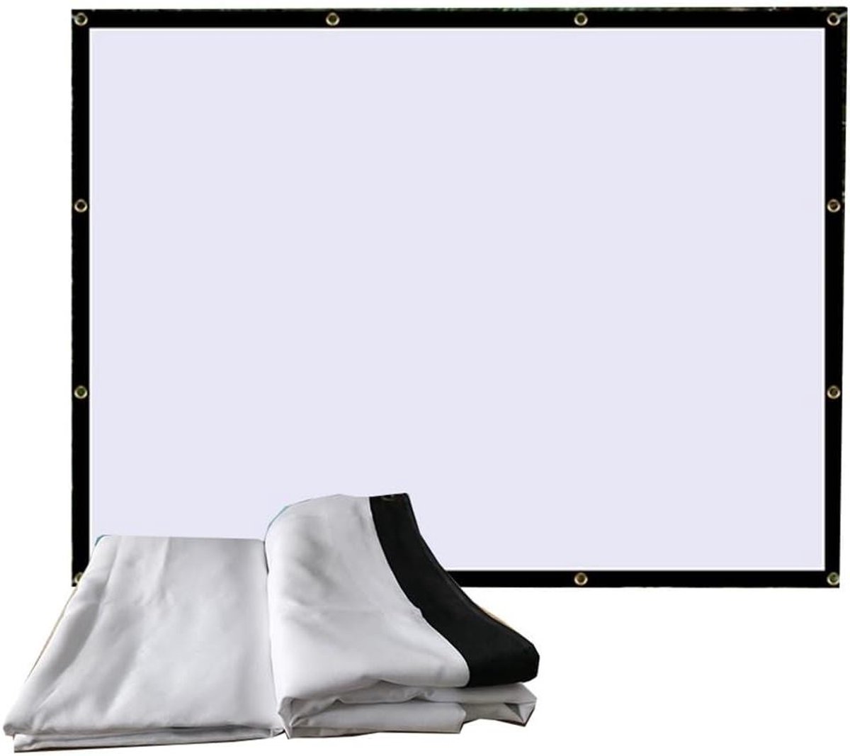 Projectiescherm - Beamerdoek Opvouwbaar - Thuisbioscoop Creëren - HD Kreukvrij Polyester - 150 Inch 16:9 - Wit