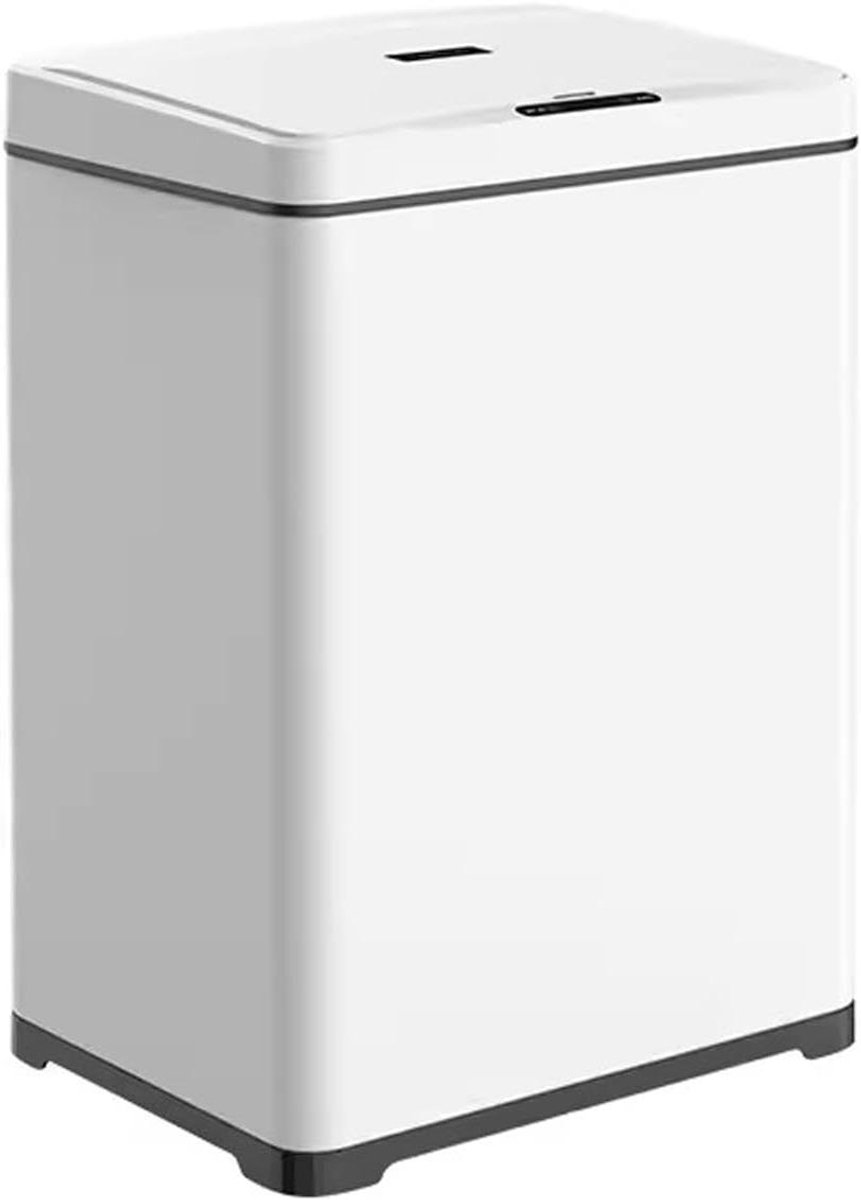 Dubbele Prullenbak - Sensor Afvalbak - Hygiënisch Afval - Automatisch Deksel - 30 Liter - Wit