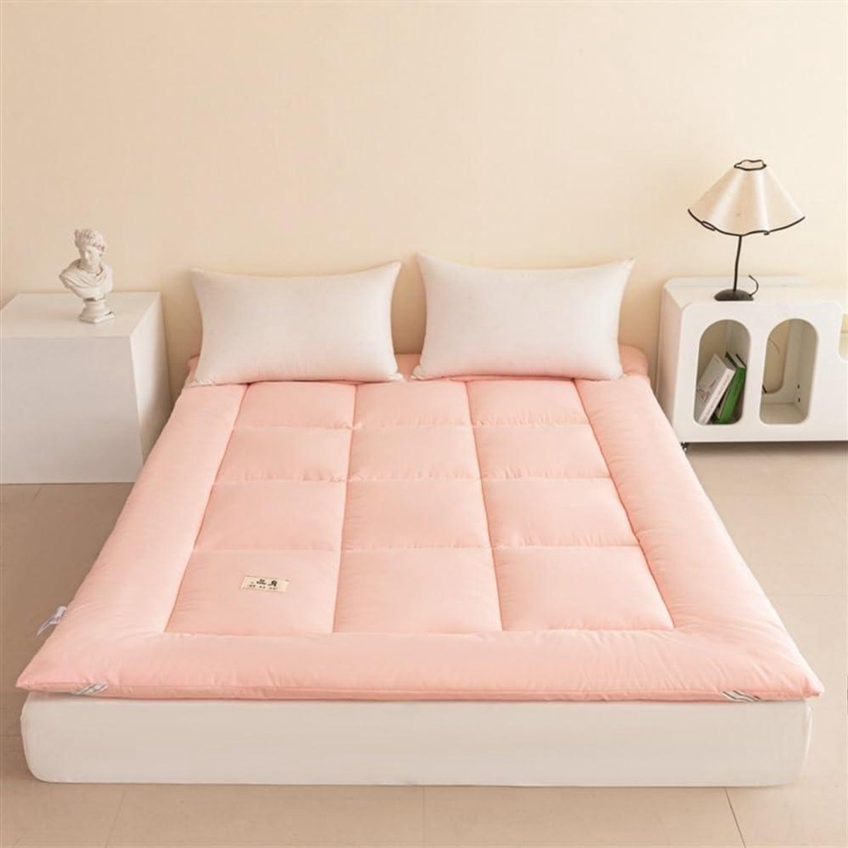 Futon Matras - Vloer Matras - Comfortabel Slapen - Extra Dikke Vulling - 180x200cm - Roze