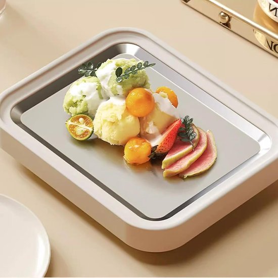 Rol IJs Machine - Dessert Maker - Gezinsactiviteit Maken - Handmatige Bereiding - 26 cm Breed - Wit — afbeelding 2
