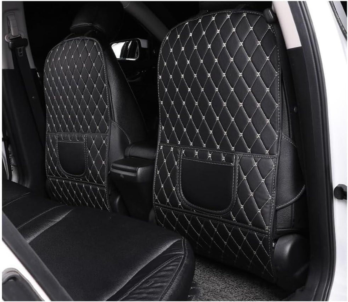 Autostoel Beschermers - Rugleuning Matten - Auto Interieur - Met Opbergvak - 2 Stuks - Zwart