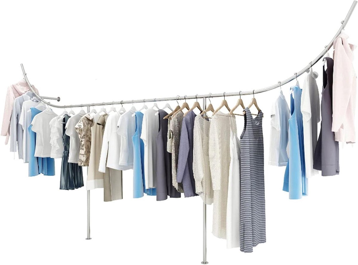 Kleding Display Stand - Wandrek Kleding - Winkel Inrichting - Ruimtebesparend Wandmontage