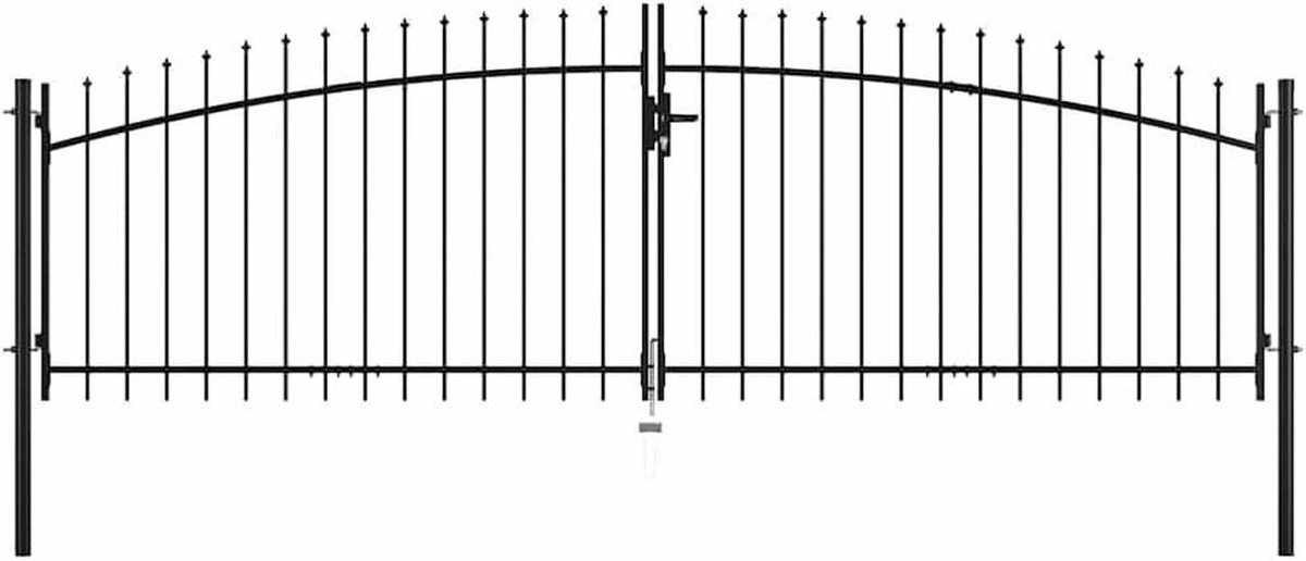 Tuinpoort Dubbel - Dubbele Deur - Perceel Afscheiden - Gepoedercoat Staal - 10L x 10B mm -