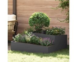 Plantenbak - Bloembak Metaal - Tuin Decoratie - Industriële Afwerking - 100x50x100 cm - Zwart