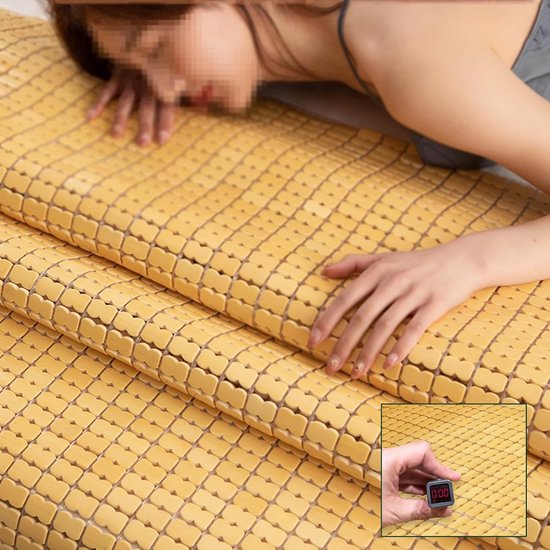 Bamboe Mat,Zomer Slaapmat Opvouwbare Zomer Bed Mat Coole Zomerslaapmatten Matrassen Topper Pad Koelbed voor Thuis Enkel Dubbel Bed Sofa Stoel,Verfrissend Ademend (80x180cm) — afbeelding 5