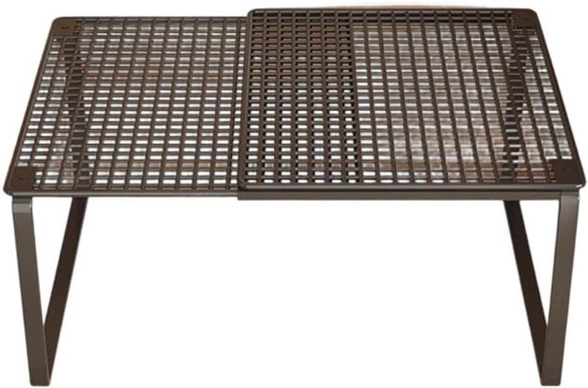 Kast Organizer - Plank Verhoger - Keuken Opbergen - Verstelbare Breedte - 22 cm - Zwart