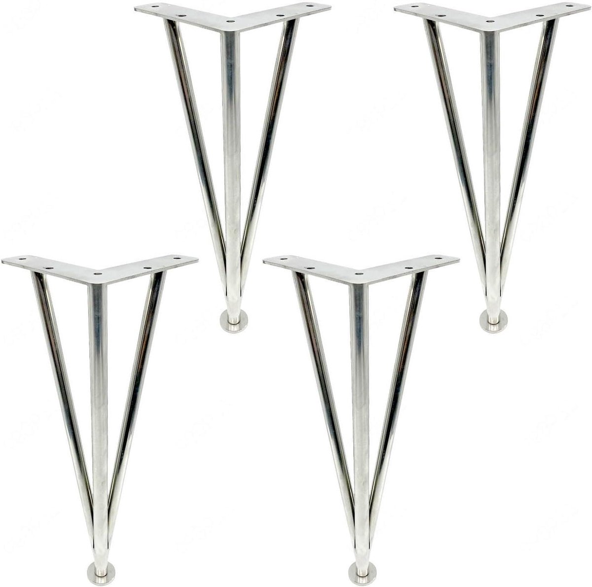 Meubelpoten set - Tafelonderstellen - Meubels Stabiliseren - Verstelbare Voet - 10cm - Zilver