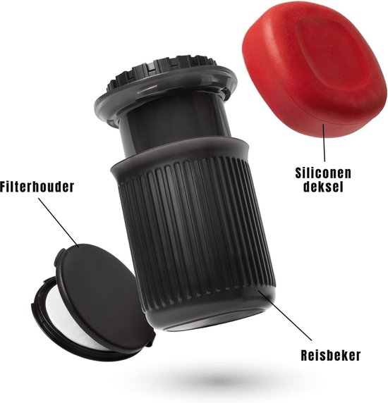 AHD® Draagbare Koffiemachine - Blender To Go - Draagbare Blender - Grijs - 6cm x 6cm x 24cm van Ahd — afbeelding 2