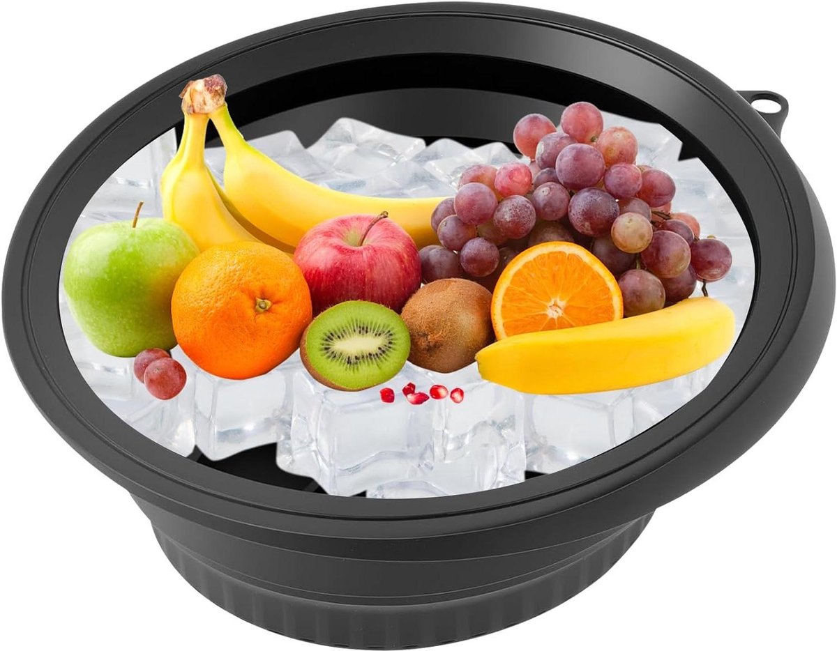 Gezichtsijsbad Kom - Herbruikbare IJsschaal - Gezichtsverzorging Thuis - Inklapbaar Ontwerp - 1250 ml Capaciteit - Wit