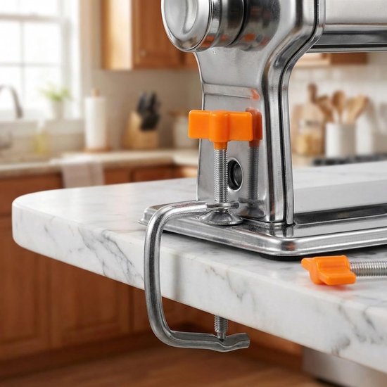 Pastamachine Klem - Noodle Maker Onderdeel - Zelf Pasta Maken - Universele Compatibiliteit - 2 Sets - Oranje van Pastamachine — afbeelding 3