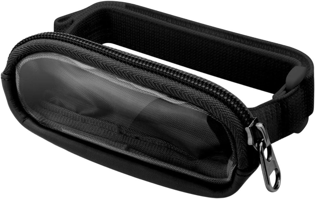 Lippenbalsemhouder Auto - Zonneklep Organizer - Auto Interieur Opbergen - Verstelbare Band - 12 x 5 x 2 cm - Zwart
