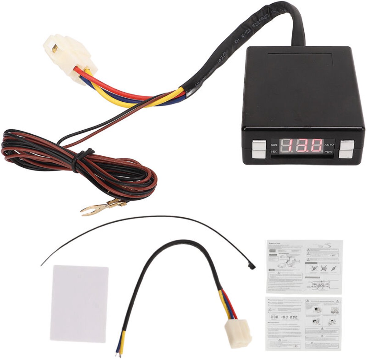 Automatische turbotimer, digitaal LED-display en programmeerbare uitschakelbeveiliging (voor achteraf inbouwen).
