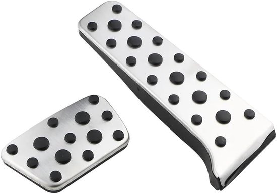 Pedaal Set - Auto Accessoires - Verbeter Rijervaring - Antislip Oppervlak - Roestvrij Staal - Zilver Zwart — afbeelding 5